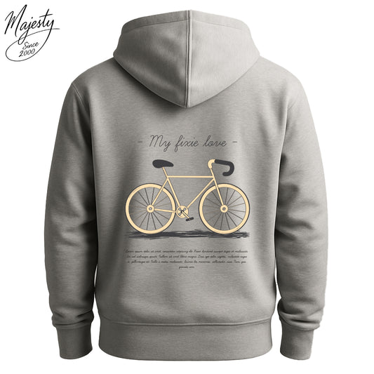 هودي رمادى لعشاق الدراجات الهوائية |  Gray Hoodie For Bicycle Lovers