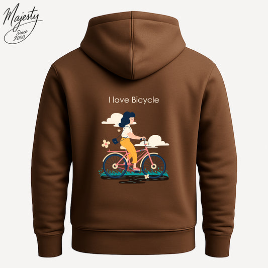 هودي بني لعشاق الدراجات الهوائية |  Brown Hoodie For Bicycle Lovers