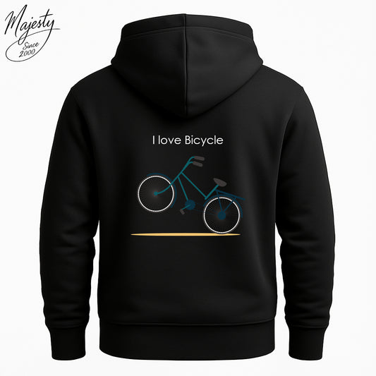 هودي أسود لعشاق الدراجات الهوائية |  Black Hoodie For Bicycle Lovers