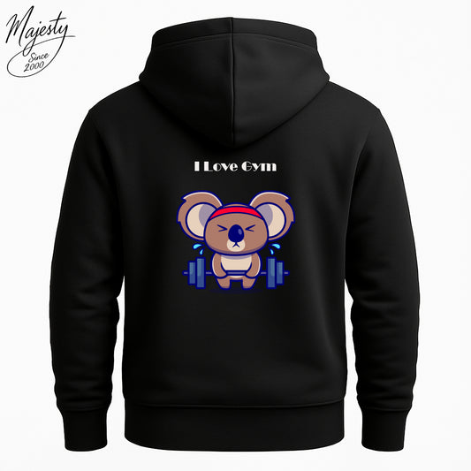 هودي أسود لعشاق الجيم |  Black Hoodie For Gym Lovers