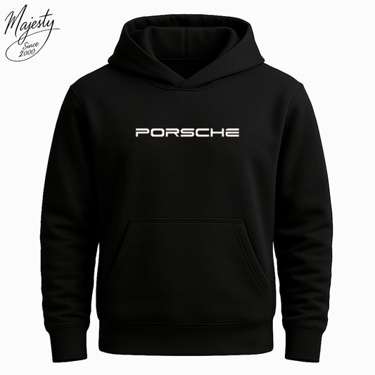 هودي أسود مخصص-بورش | Custom Black Hoodie-Porsche