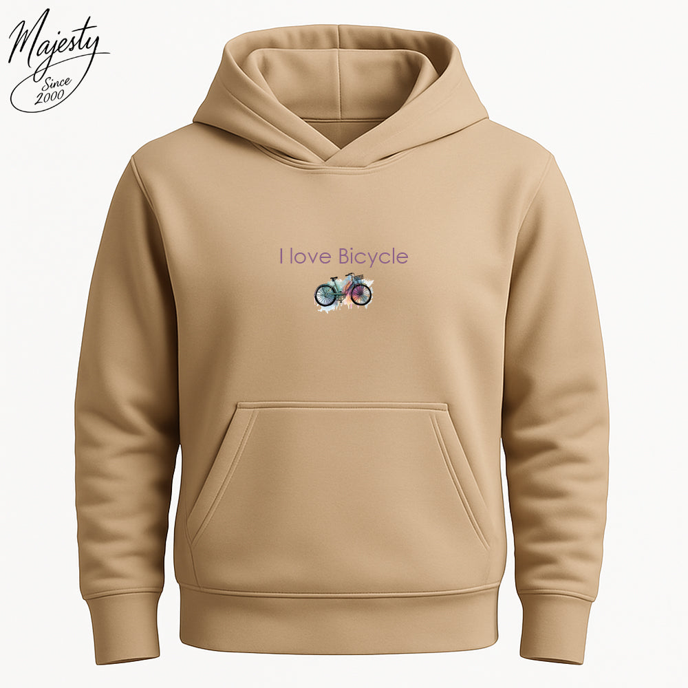 هودي بيج لعشاق الدراجات الهوائية |  Beige Hoodie For Bicycle Lovers