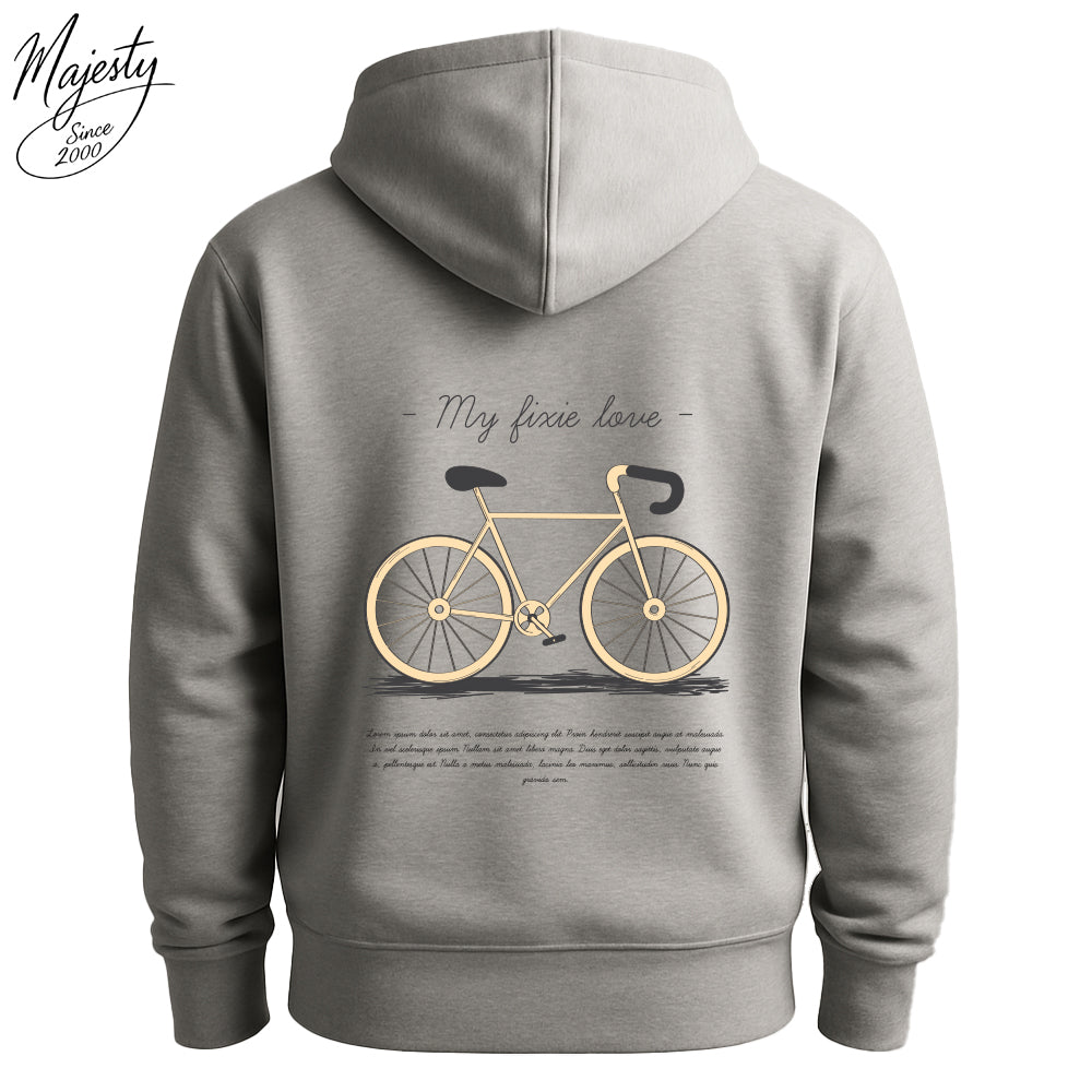هودي رمادى لعشاق الدراجات الهوائية |  Gray Hoodie For Bicycle Lovers