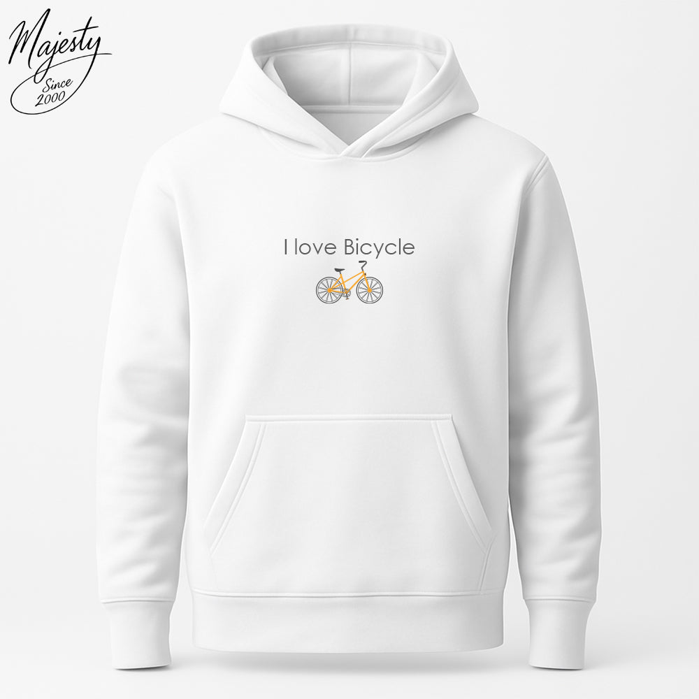 هودي أبيض لعشاق الدراجات الهوائية | White Hoodie For Bicycle Lovers