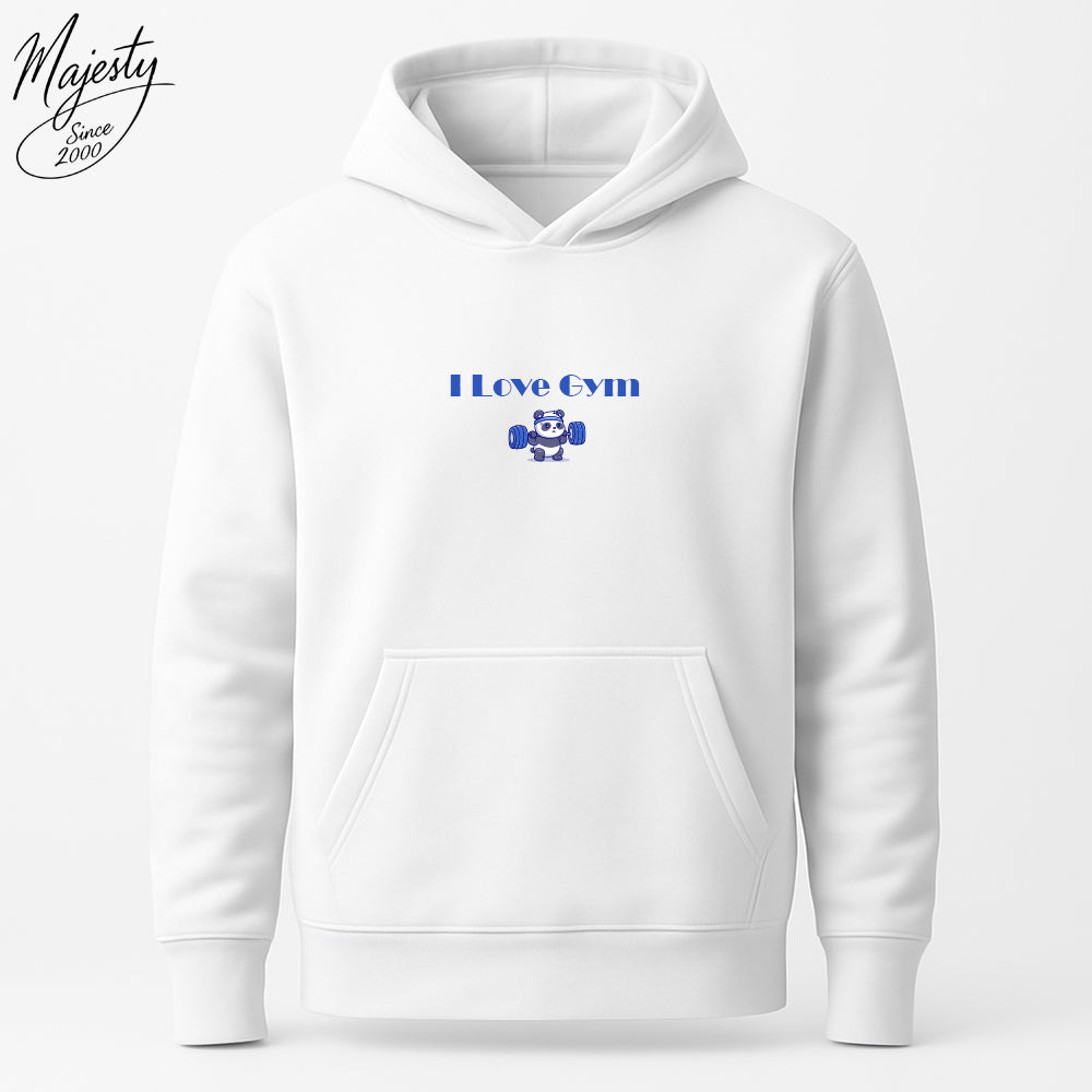 هودي أبيض لعشاق الجيم |  White Hoodie For Gym Lovers