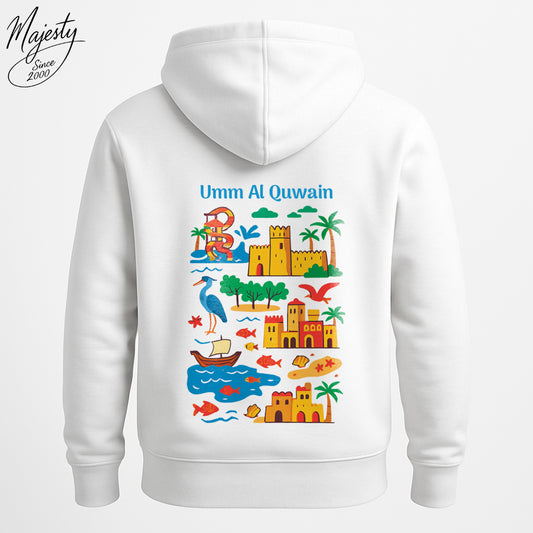 هودي أبيض مخصص | Custom White Hoodie UAE