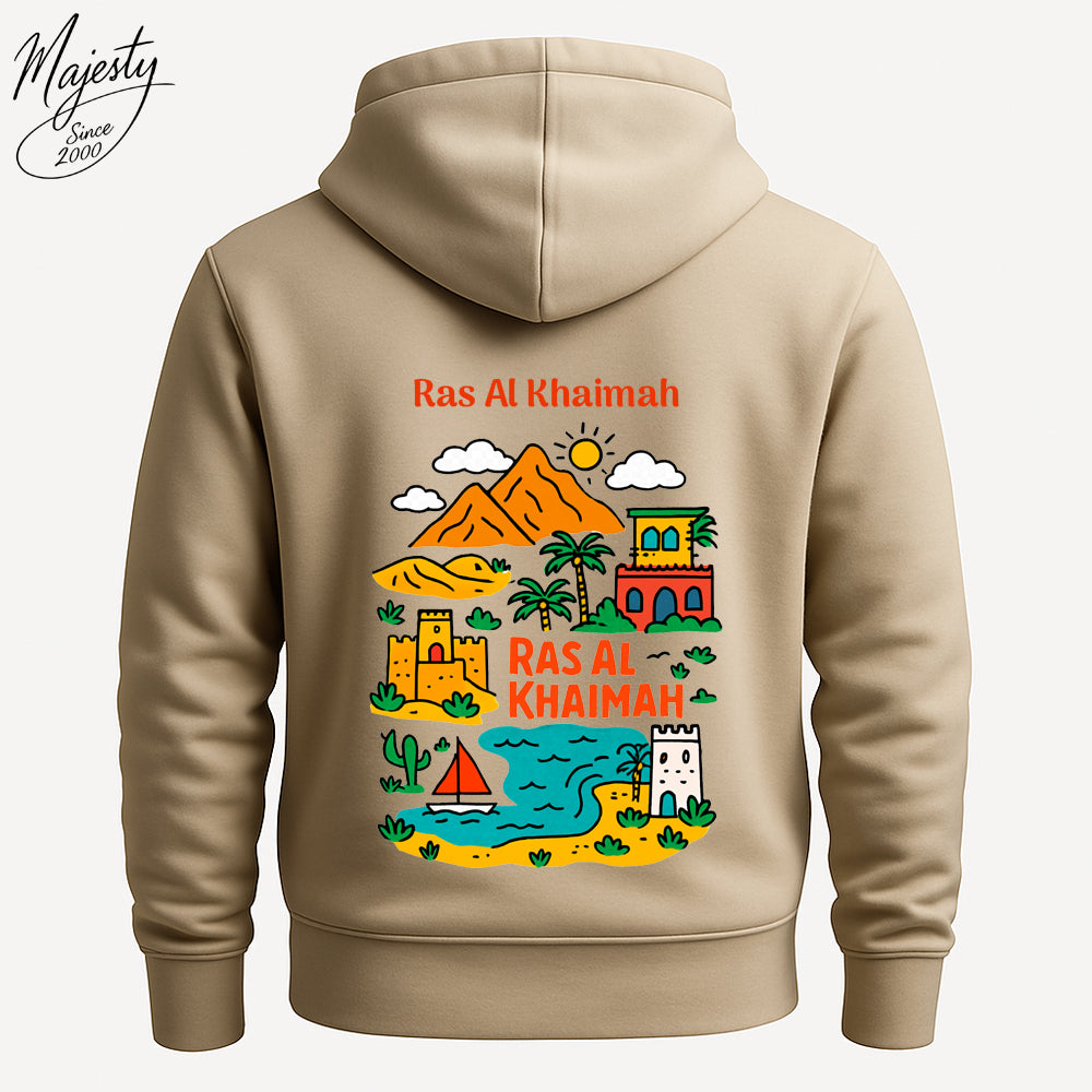 هودي بيج مخصص | Custom Beige Hoodie UAE