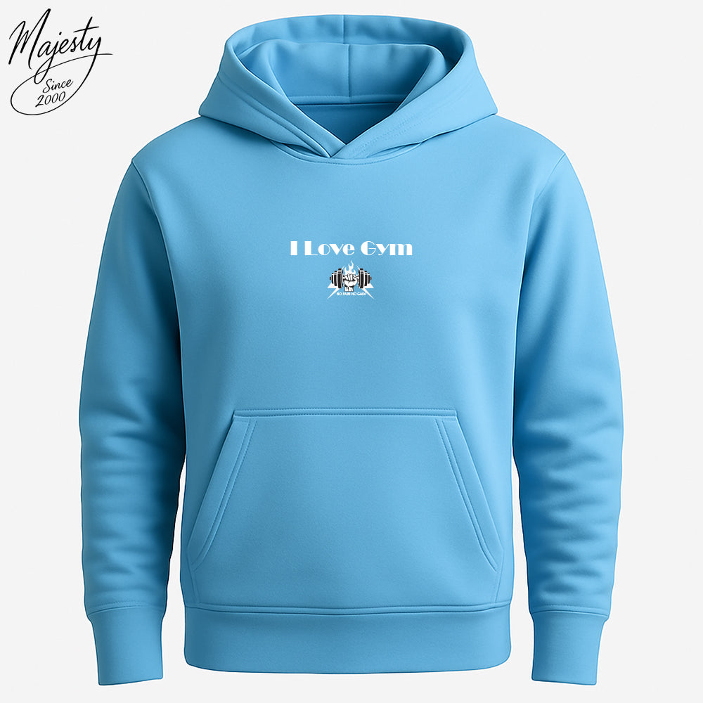 هودي أزرق سماوى لعشاق الجيم |  Sky-Blue Hoodie For Gym Lovers