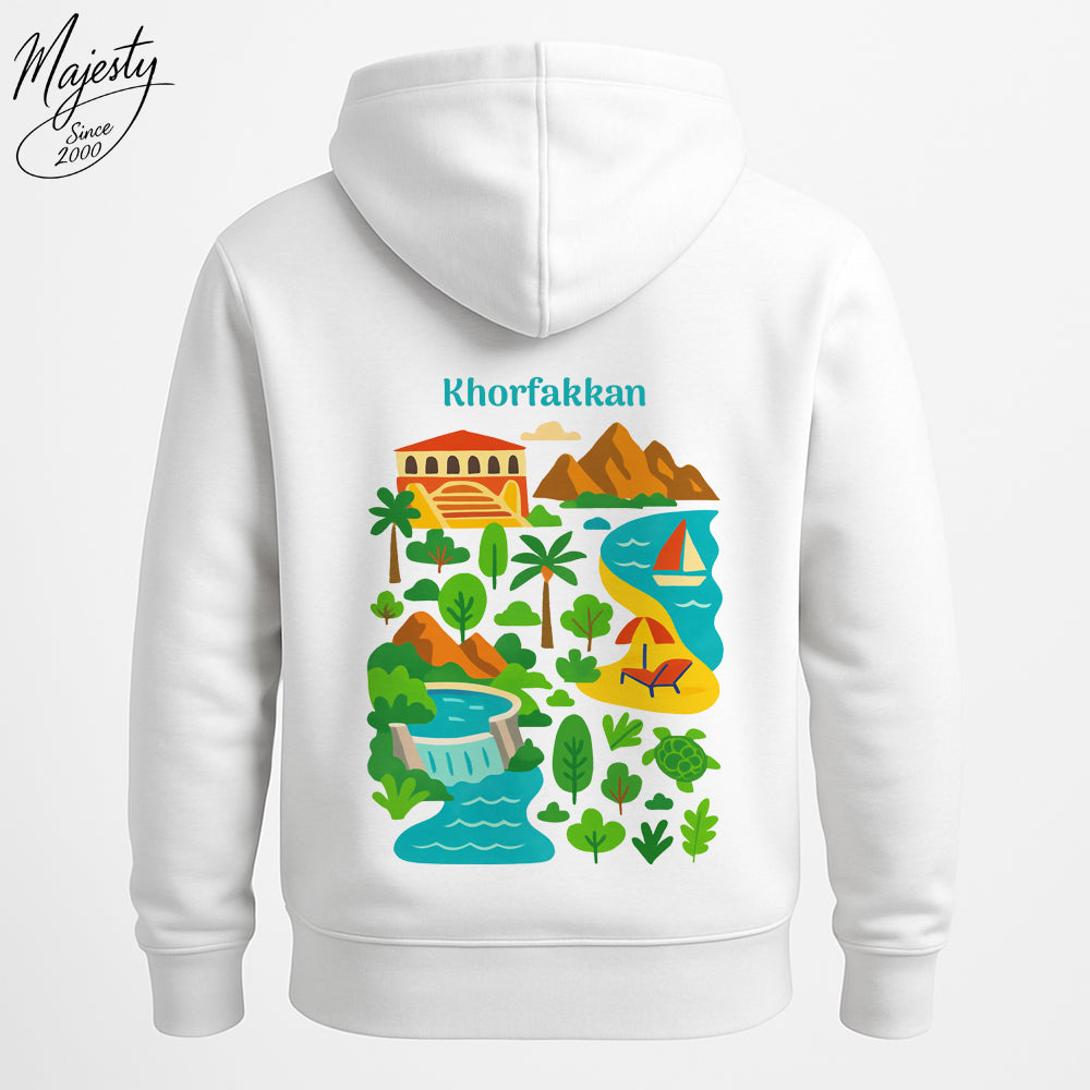 هودي أبيض مخصص | Custom White Hoodie UAE