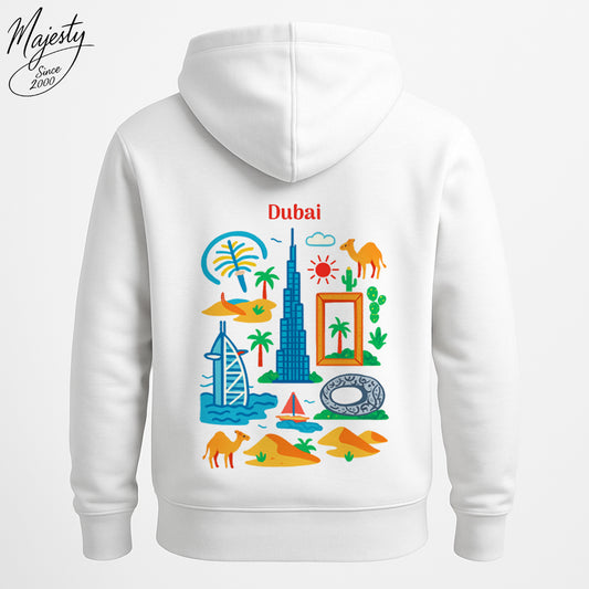 هودي أبيض مخصص | Custom White Hoodie UAE