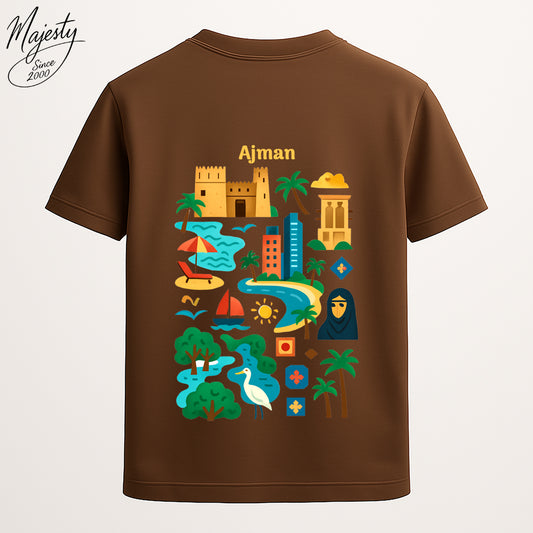 تيشيرت بني عجمان - Brown T-Shirt Ajman | ماجستي شوب
