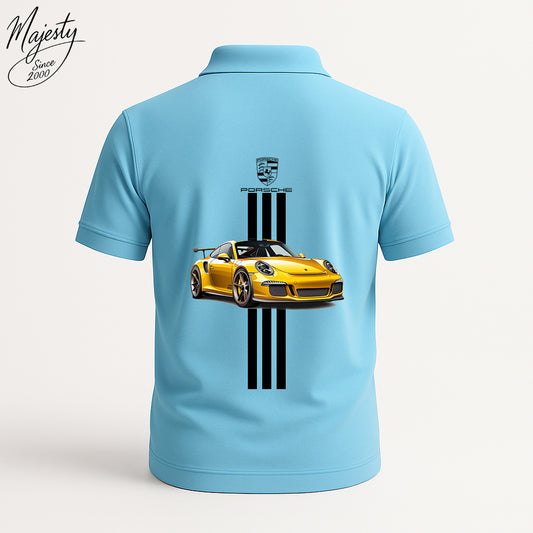 تيشيرت بولو أزرق سماوي - Sky Blue Polo T-Shirt | ماجستي شوب
