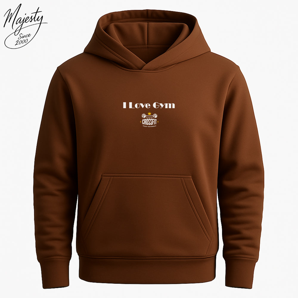 هودي بني لعشاق الجيم |  Brown Hoodie For Gym Lovers