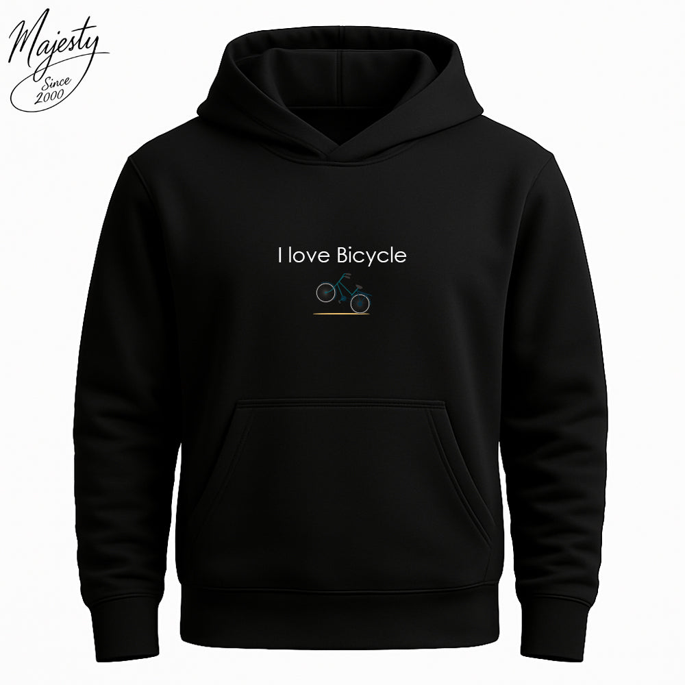 هودي أسود لعشاق الدراجات الهوائية |  Black Hoodie For Bicycle Lovers