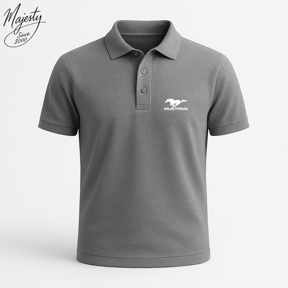 تيشيرت بولو رمادي - Gray Polo T-Shirt | ماجستي شوب
