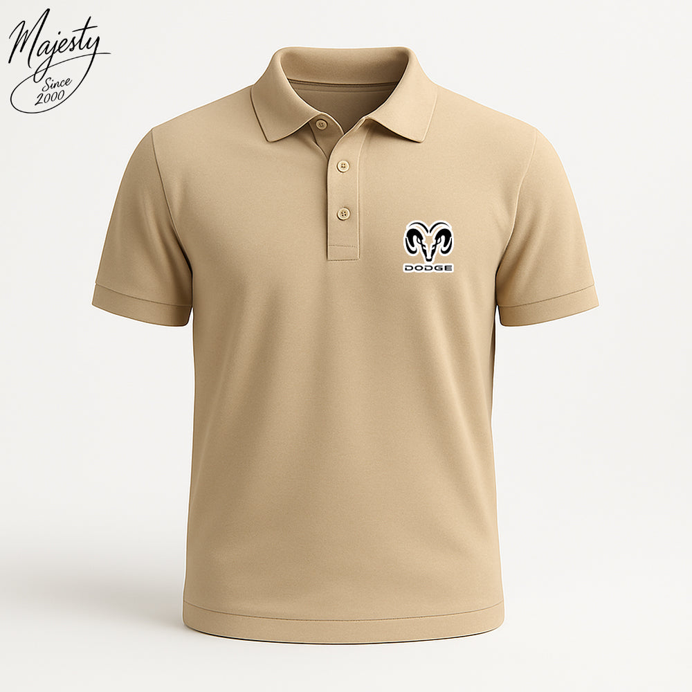 تيشيرت بولو بيج - Beige Polo T-Shirt | ماجستي شوب