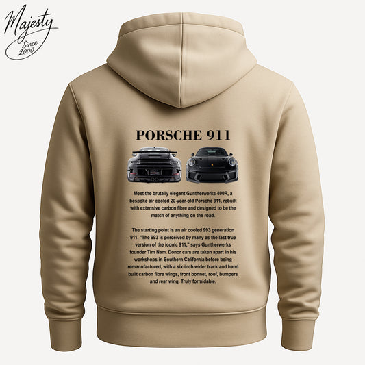 هودي بيج لعشاق السيارات | Beige Hoodie For Car Lovers